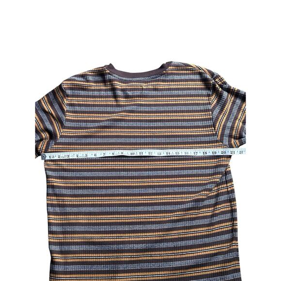 Supreme Long Sleeve Brown Tan Striped Shirt Men’s Size Large - Picture 6 of 7